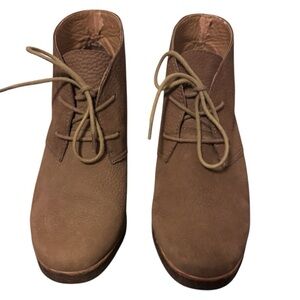 Lucky Brand Short Lace up wedge boots. Size 6.5M Brand New and ready for fall!
